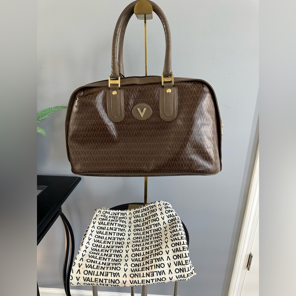 Mario Valentino Vintage Boston Bag – Top Handle with Dust Bag - Authentic